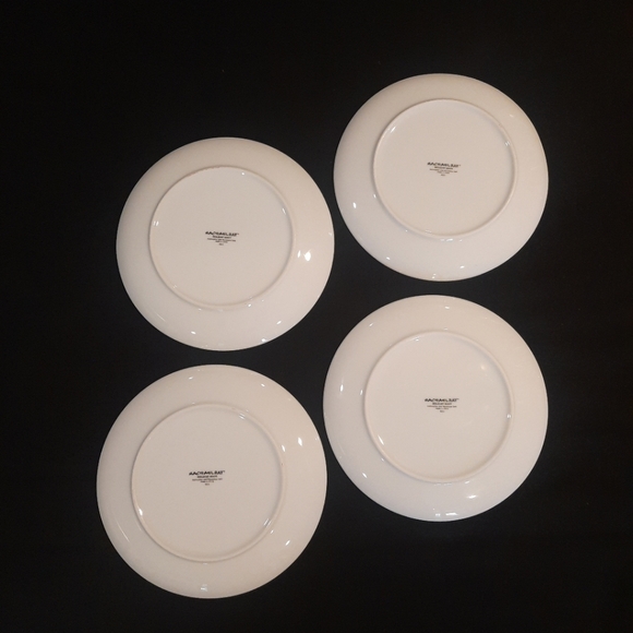 Rachael Ray Holiday Hoot Salad Dessert Snack Plates 8-inch ~ Set Of 4 - Picture 7 of 8